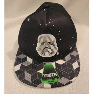Star Wars Stormtrooper Baseball snapback geometric black hat cap youth size